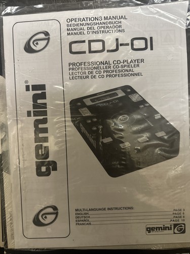 Gemini cdj lettore cd - cdj-01,